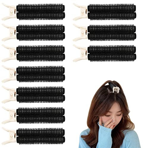 Bekecidi 10 Clips Voluminizadores para Raíces de Cabello Raíces de Cabello Clips Voluminizadores de Cabello Esponjosos Naturales Rizadores de Cabello Herramientas para Peinar el Cabello (Negro)