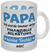 Papa, ich werde immer deine finanzielle Belastung sein Glas Tasse in blau als lustige Tasse für Väter zum Vatertag von der Tochter wenn Papa Spaß versteht und viel Geld in der