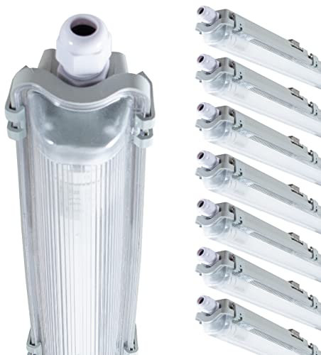 Proventa LED-Feuchtraumleuchte 150cm 24W 1x Röhre G13 kaltweiss - 8x Sparpack