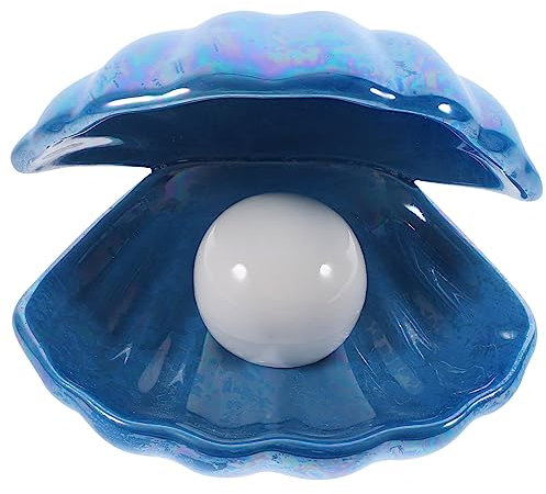 OSALADI 1 Stück Muschellampe Perle In Muschel Schreibtischdekoration Perlenmuschel Nachtlampe Nachttischlampe Dekor Nachtlichter Für Tischdekoration Weihnachten Einzigartige
