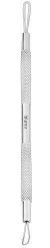 Blackhead Remover Pimple Popper Blemish Comedone Extractor Acne Tool Pimple Spot Popper Komedon Double Side Soft Touch and No-Slip Skincare for Whitehead Removal -Stainless Steel, Silver (BM29)