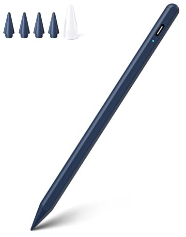 Stylet pour iPad 2018-2022, DARLYOR Stylet iPad 2ème Générationavec Rejet de la Paume,Sensible à l'inclinaison, Stylet Magnétique pour iPad 6e/7e/8e/9e/10e/Air 3e/4e/5e/ Mini 5./6./Pro 11/Pro12.9-Bleu