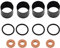 CANTONDZ 4 x Injektordichtung Kupferscheibe 4xInjektor Dichtung Kit Oring und 15MM Kupfer Washer Kompatibel mit Renault Laguna Trafic Master Nissan Opel Movano 2.2 2.5 DCI 7701474025