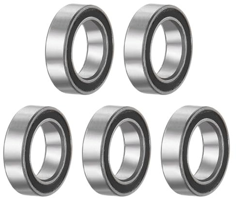 sourcing map 5 Stück MR117-2RS Rillenkugellager 7x11x3mm Chromstahl Miniatur-Lager Doppelt abgedichtet Präzisionslager, P6 (ABEC 3)