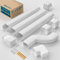 Nouscan 3 12.5Ft Mini Split Line Set Cover with Flexible Duct, Upgrade PP Decorative Paintable Lineset Cover Kit, 39.37 per Straight Duct, for Minisplit, Air Conditioner, Central AC, HVAC