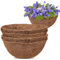 GOTVUGE 4 Packs Round Coco Coir Liner 10 Inch, Natural Coconut Fiber for Indoor and Outdoor Garden Hanging Basket Liners in Window Boxes