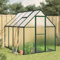 Festnight Invernadero de Aluminio XXL, Invernadero de Jardín 224 x 169 x 195 cm Policarbonato Aluminio, Invernadero de Vidrio con Base, Casero Plantas Cultivos Transparente Verde