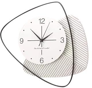 Ergocar Reloj De Pared,Reloj De Pared De Metal Creativo Moderno y Silencioso, Alimentado por Batería, Adecuada para Decorar Sala De Estar, Cocina, Dormitorio, Oficina