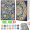 Aragallant Basteln Mädchen 7 8 9 10 Jahre, Mandala Diamond Painting A5 Notizbuch, Geschenke für Mädchen ab 6 Jahre, Kreative Spielzeug Tagebuch Geburtstagsgeschenk für Kinder (Flower)