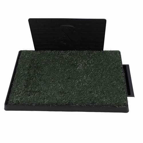 Hundegras-Pad mit Tablett, groß, Welpen-Rasen-Töpfchen, Wiederverwendbare Trainingspads, Geruchsabweisend, Kunstrasen-PIPI-Pad für den Innen- und Außenbereich, Ideal für (Große