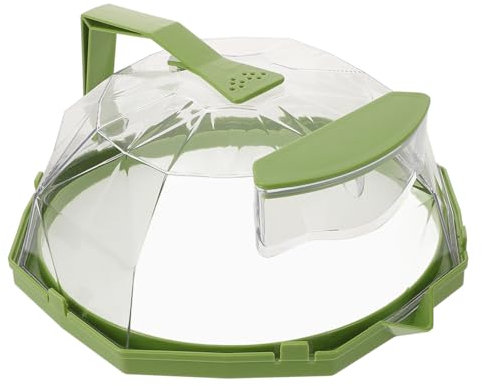 Amosfun Cubierta de Horno de microondas Cubiertas de tazones Cubre Platos Protector de microondas Cubierta de plástico para microondas Cubierta de microondas Suministro de Cocina Green