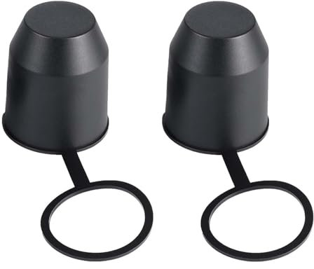 2 Pezzi Tappo Gancio Traino, Copertura a Sfera per Gancio di Traino,per rimorchio a testa sferica da 50 mm, antipolvere e impermeabile, copertura universale per auto, camper