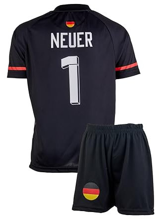 ADEECA Deutschland Neuer Kinder Trikot für Kinder, Football Trainings Kinder Trikot, Fußball-Trainingstrikots für Jungen, Komm mit Shorts (12-13Jahre,Schwarz,Neu,176)