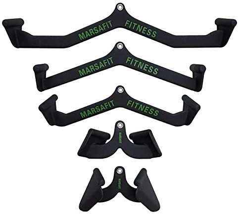 Home Gym Fitness Rowing T-bar V-bar Pulley Cable Machine Attachments, Bicep Curl Tricep LAT Pulldown Bar Back Strength Training Handle Grips LAT Pull Down Bar Press Down Exercises (UKBT1909)