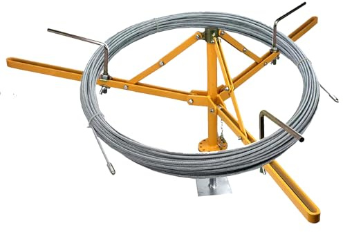 Distributeur de Câble Intelligent en Fil Robuste, Dévidoir de Fil de Clôture Jenny, Distributeur de Fil de Clôture Réglable avec Dispositif Anti-survitesse, avec Support et clé