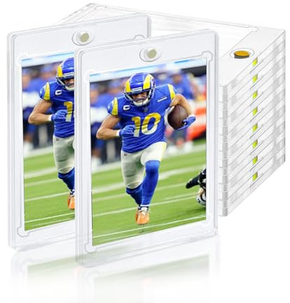 ROEOWENE 8 Stück Magnetic Card Holder 35PT Sammelkarten Hüllen mit Magnet Transparent Karten Rahmen Kartenhüllen UV-Schutz Trading Card Magnet Harte Kartenhüllen für Pokemon,Magic,Sportkarten,Yugioh