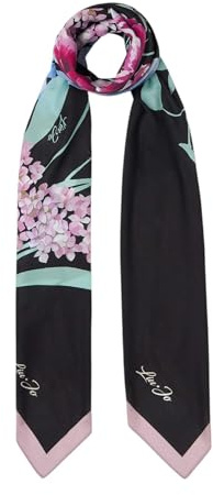 Liu Jo Damen Schwarz Geblümt Polyester Schal 120 x 120 cm 2A5035T0300 Schwarz