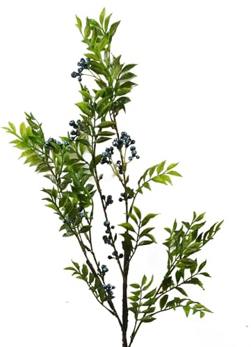 Leaf Design Artificial Single Flowers, 70cm Nandina Foliage