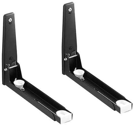 Wandregal - Mikrowellen-Wandhalterung, faltbare Backofenhalterung, Edelstahl-Backofenhalterung, einziehbares Mikrowellenmontageset, Aufbewahrungszubehör