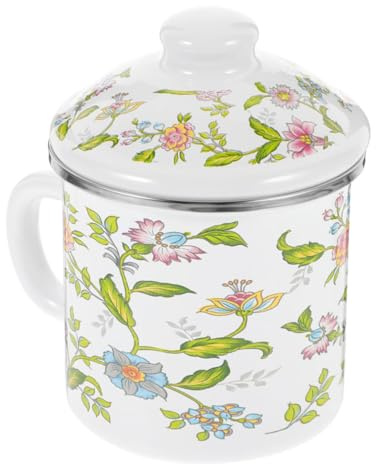 UTHCLO Tazza in Smalto da 750ml per Uso Domestico, Leggera e Anti-scottatura, Design Classico Lavorazione e Sensazione al Tatto, per Caffè e Tè