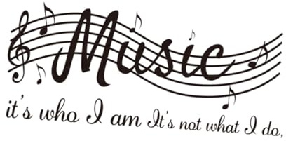 HOLIDYOYO Removable PVC Musical Note Wall Decal Creative Music Pattern Home Wallpaper Sticker for Bedroom Living Decoration Black