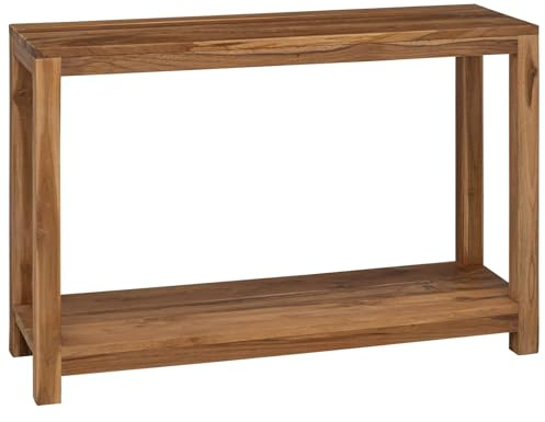 vidaXL Table Console Naturel 110 x 35 x 75 cm Bois de Teck Massif