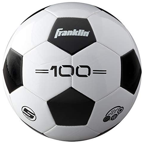 Franklin Sports Fußballbälle für Erwachsene, Größe 5, F-100, Weiß/Schwarz