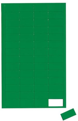 MAUL Magnetsymbole Rechteck 56 Stück | Kleine Magnete für Planer, Kalender und Whiteboard | Magnet 1x2 cm für Büro, Küche und Werkstatt | Vielseitig und flexibel einsetzbar | Grün