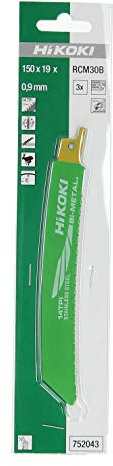 HIKOKI SABERSAWBLADERCM30BN Tigersägeblatt RCM30B /150x19x0,9 mm/ No. 341 (3 Stück), 752043