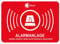5er Aufkleber-Set Alarmanlage I hin455 5x3,5cm I Achtung Objekt wird elektronisch alarm-gesichert I für Fenster-Scheibe und Tür I innenklebend