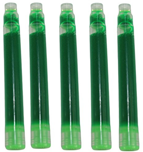 Gullor 25 PCS International Size Pen Ink Cartridge to Fit Jinhao Fountain Pens, Green, 5 Packs