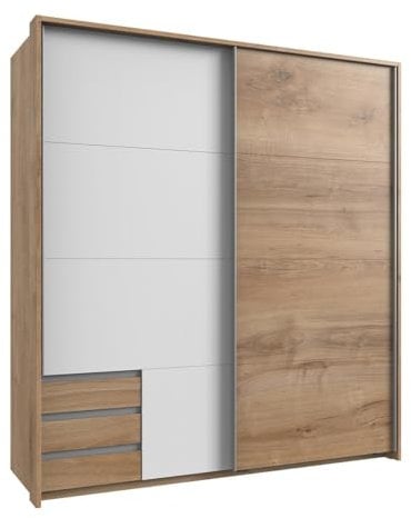 Wimex Kleiderschrank/ Schwebetürenschrank Emden, (B/H/T) 9 x 220 x 61 cm, Weiß