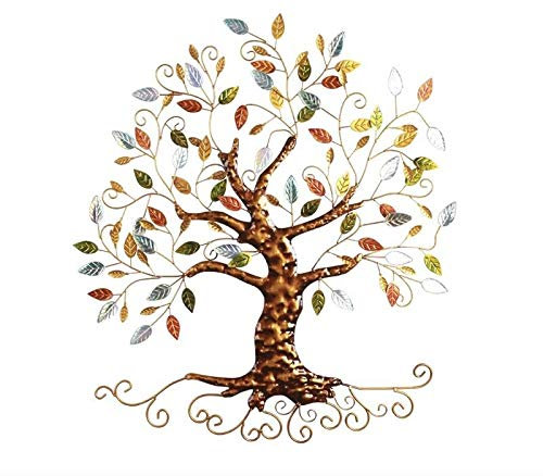 Baum des Lebens - Metall-Baum-Wandskulptur, Gold-Baum, Heimdekoration