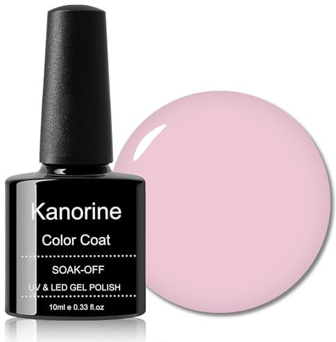 KANORINE Gel Polish Soak-Off UV/LED Gel Nail Polish ,blush,pale, pink Color Coat Gel Nail Varnish Nail Art TYPE 10ml