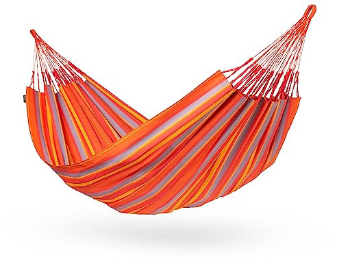 LA SIESTA® - Brisa - Kingsize Hängematte, handgefertigt in Kolumbien, mit 180 cm Breite für entspannte Momente drinnen und draußen. (Toucan)
