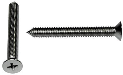 BKS Stulpschrauben Befestigungsschrauben mit Führungsspitze, kurze Ausführung 44mm, für Profilzylinder (10 Stück)