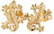 FIVE-D Ohrringe Salamander Gecko 925 Sterling Silber vergoldet im Schmucketui