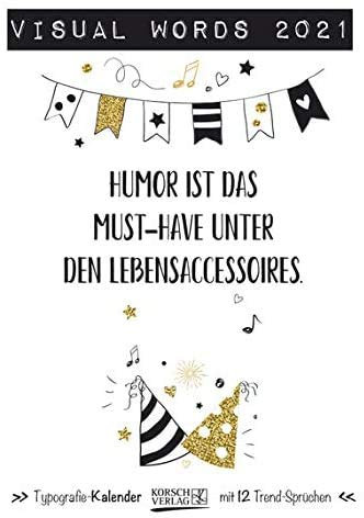 Visual Words - Broschur Kalender 2021 - Korsch-Verlag - Typo-Art - Kalender mit Platz für Eintragungen - offen 29,8 cm x 59,8 cm