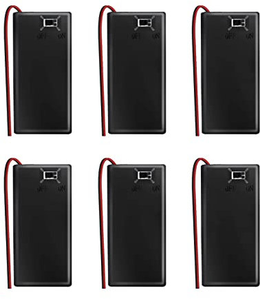 Lpdphanxfkx 9V Battery Case (Pack of 6) 9V Battery Holder, 9 Volt Battery Holder with Switch, Using Tough Material, High Strength, Good Toughness, Not Easy to Crack