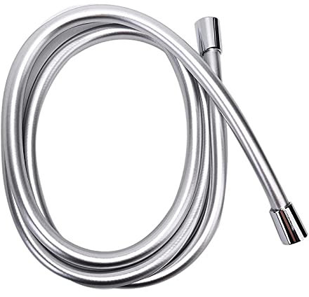 Tappeti Design PVC Hochdruck Silber & Schwarz PVC Glatter Duschschlauch Für Bad Handbrause Flexibler Duschschlauch-3m
