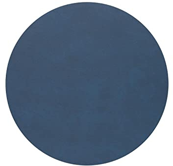 LindDNA Tischset Circle aus Recyceltem Leder in der Farbe Midnight Blue, Maße: 30cm x 30cm x 0,2cm, 991115