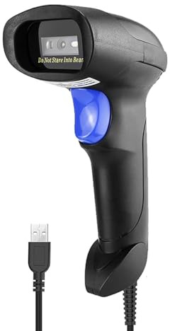 NetumScan USB 1D Barcode Scanner, Handheld Wired CCD Barcode Reader Supports Screen Scan UPC Bar Code Reader for Warehouse, Library, Supermarket