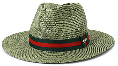 QQYG Sombrero de Paja de Playa para Hombre