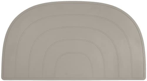 Kindsgut Tovaglietta arcobaleno, tovaglietta, sottopiatto, set per la tavola, set con un design a misura di bambino e colori tenui, priva di BPA (bisfenolo), beige