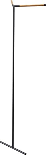 YAMAZAKI 5551 TOWER Leaning Corner Coat Hanger, black, Steel/Wood, 48.5 x 31.5 x 160 cm