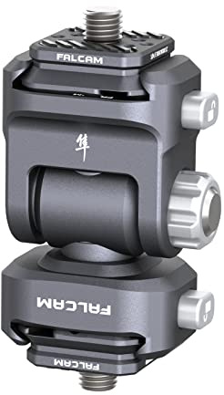 ULANZI F22 Dual Quick Release Field Monitor Mount Holder, Camera Mounting Adapter with Double 360° Rotation Ballheads, Aluminum Accessory Kit 1/4'' Screws, Fits for 5'' & 7''