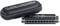 Classic Cantabile AHB-650 PRO Alabama Blues Harmonica A-Dur - Diatonische Mundharmonika m. 10 Phosphor-Bronze Stimmzungen - Angenehm griffiges Messing-Gehäuse (schwarz-matt) - Inkl. Etui & Pflegetuch