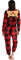 Loungeable Damen Jumpsuit Overall Einteiler Red Check Flannel Reindeer 791243 L