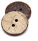 Nähknöpfe aus natürlichem Kokosnussholz für Kleidung, Dekorationen, Scrapbooking, umweltfreundliches Holz, Heimwerken (2 Löcher (Wachs) 23 mm, 10 Stück)