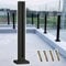 Glas Geländerpfosten Glas-Geländerpfosten für Außenterrassen, Deck-Glasbalustrade-Kits, für 10–12 Mm Glas, Quadratischer Robuster Zaunpfosten für Außenbalkonstufen ( Color : Black - End Post , Size :